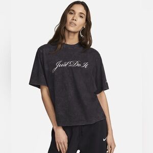 Nike Women's vintage black/Charcoal 'Just Do It' Tee